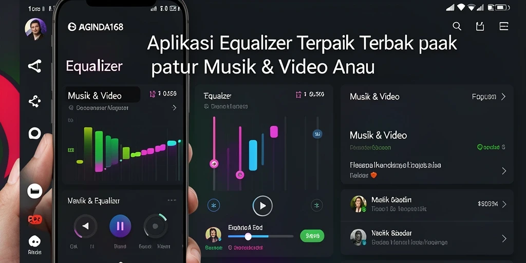 Antarmuka aplikasi BAGINDA168 dengan fitur Equalizer yang intuitif.