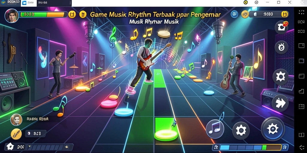 Tampilan antarmuka BOSKU33 dengan musik dan kontrol yang interaktif.
