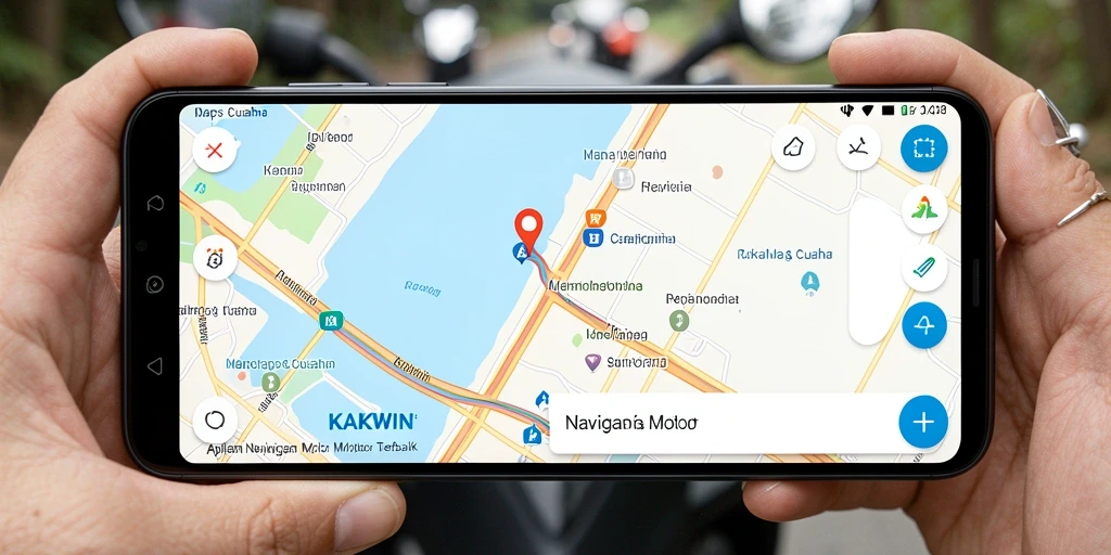 Antarmuka aplikasi KAKWIN yang intuitif dan mudah digunakan untuk navigasi motor.