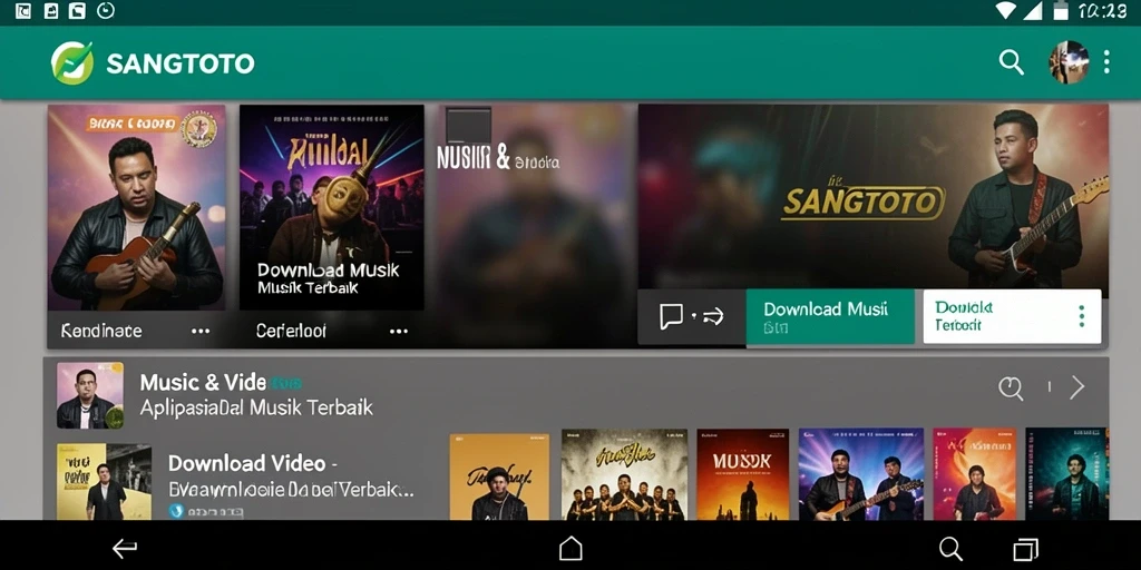 Tampilan antarmuka SANGTOTO yang mudah digunakan untuk Download Musik.