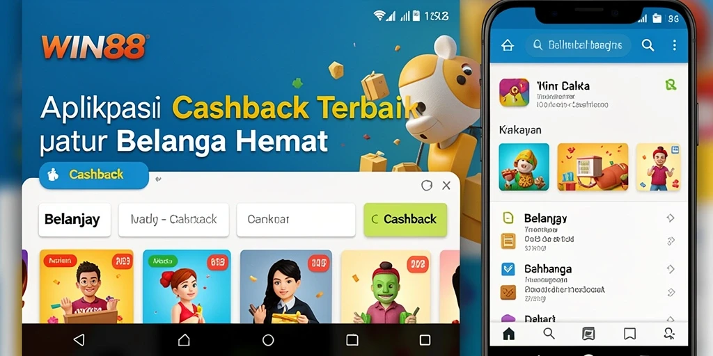 Tampilan aplikasi WIN88 dengan fitur Cashback yang menarik.